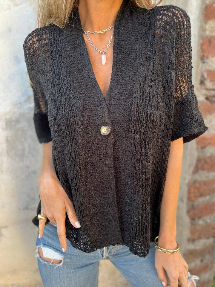 Classy Textured Top – Minimal Detail & Effortless Elegance