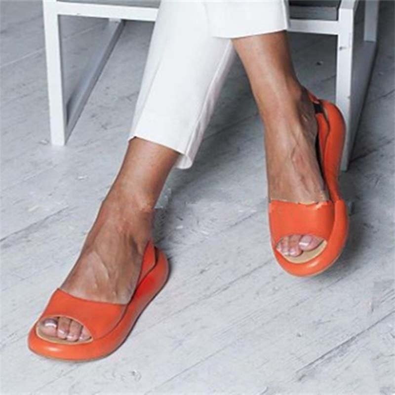 Women Summer Casual Soft Microfiber Slip-On Sandals