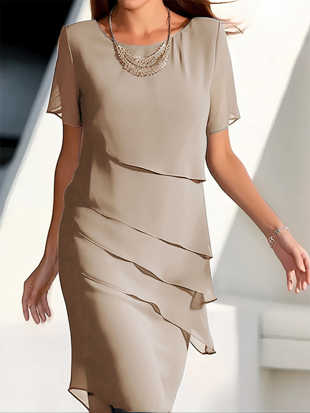 Women’s Tiered Chiffon Dress – Effortless Elegance with a Flattering Flow