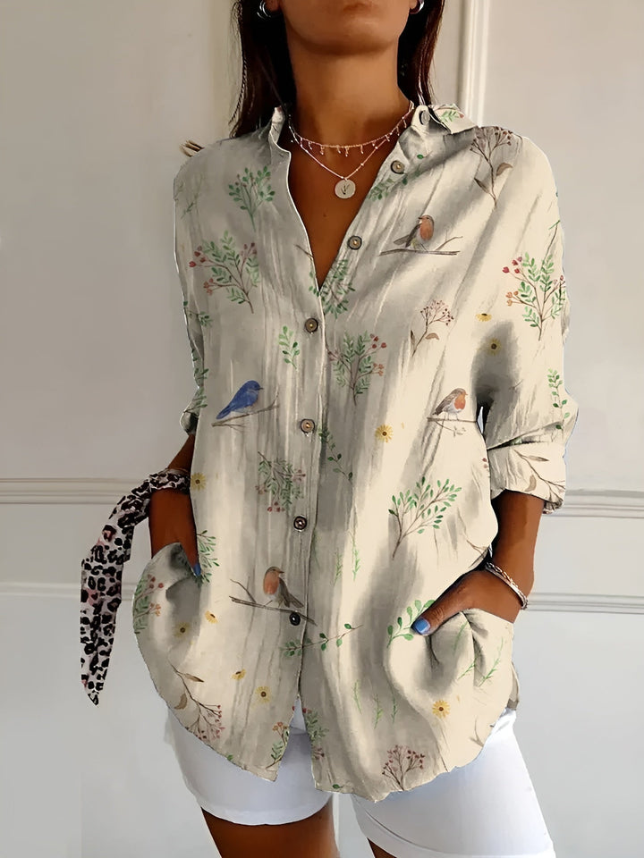 Effortless Elegance Button-Up Blouse – Relaxed Fit & Feminine Comfort