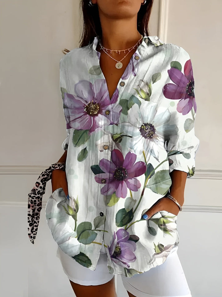 Effortless Elegance Button-Up Blouse – Relaxed Fit & Feminine Comfort