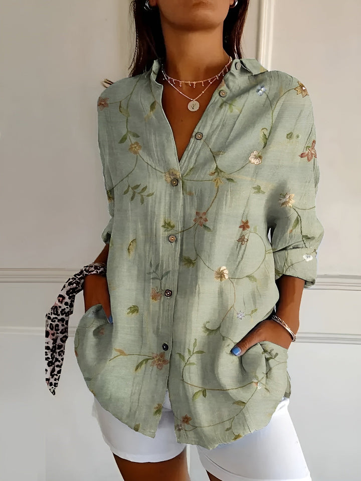 Effortless Elegance Button-Up Blouse – Relaxed Fit & Feminine Comfort
