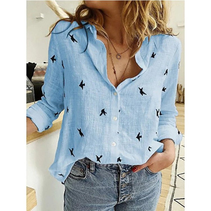 Women All-Season Elegant Versatile Cotton Blouse