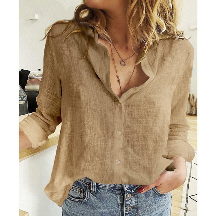 Women All-Season Elegant Versatile Cotton Blouse