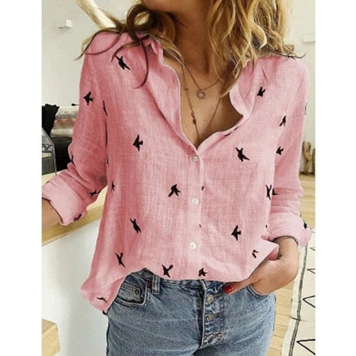 Women All-Season Elegant Versatile Cotton Blouse