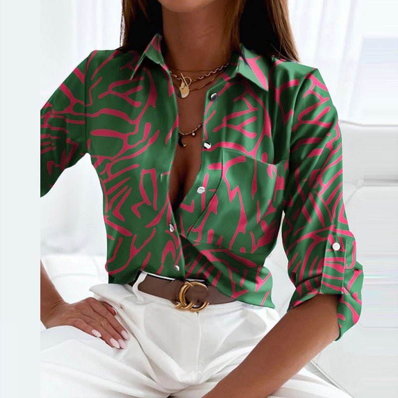 Women’s Classic Collared Blouse – Timeless Elegance with All-Day Comfort