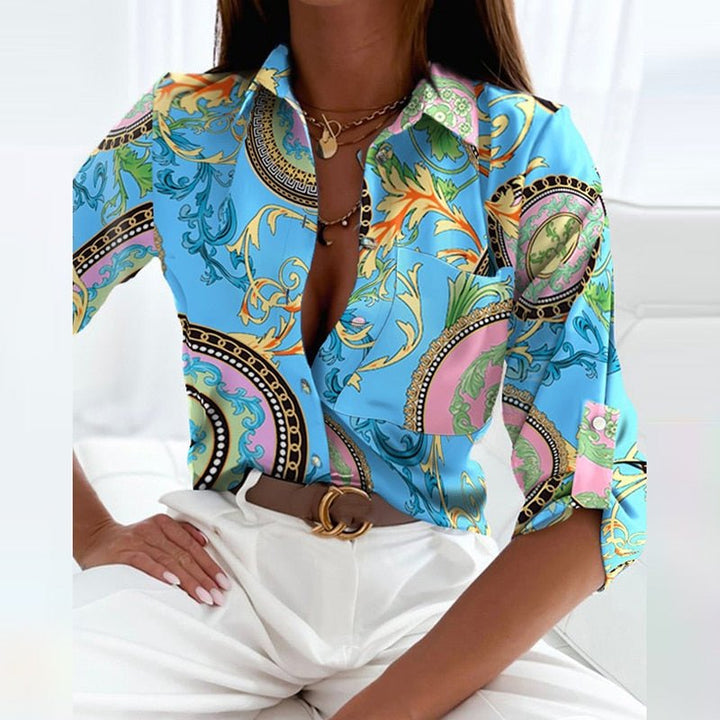 Women’s Classic Collared Blouse – Timeless Elegance with All-Day Comfort